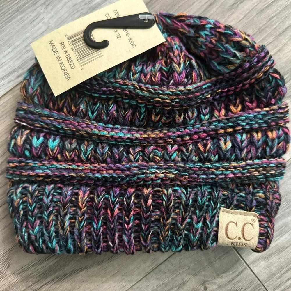 New‎ Kids CC Beanie Multi Colored Hat